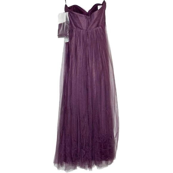 NWT Jenny Yoo Strapless Convertible Annabelle Tulle Gown Women's Purple Size 12 - Picture 3 of 7